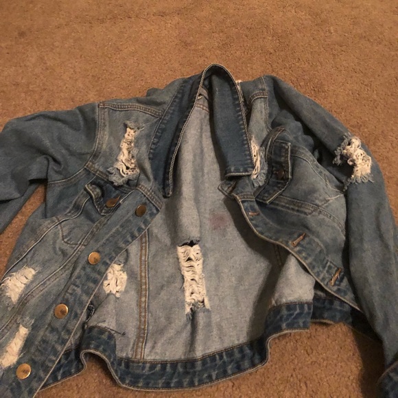 Hand painted denim jacket - Picture 2 of 2